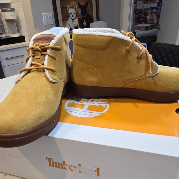 Timberland Men's Ashwood Park Lined Chukka Boots Wheat A41GN SIZE 10 NEW - Picture 5 of 14